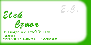 elek czmor business card